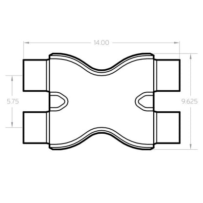 MagnaFlow Smooth Trans X 3/3 X 14 SS