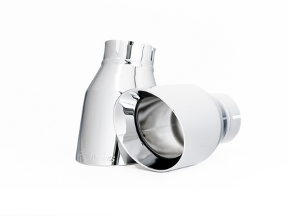 AWE Tuning Audi B9 A5 Touring Edition Exhaust Dual Outlet - Chrome Silver Tips (Includes DP)