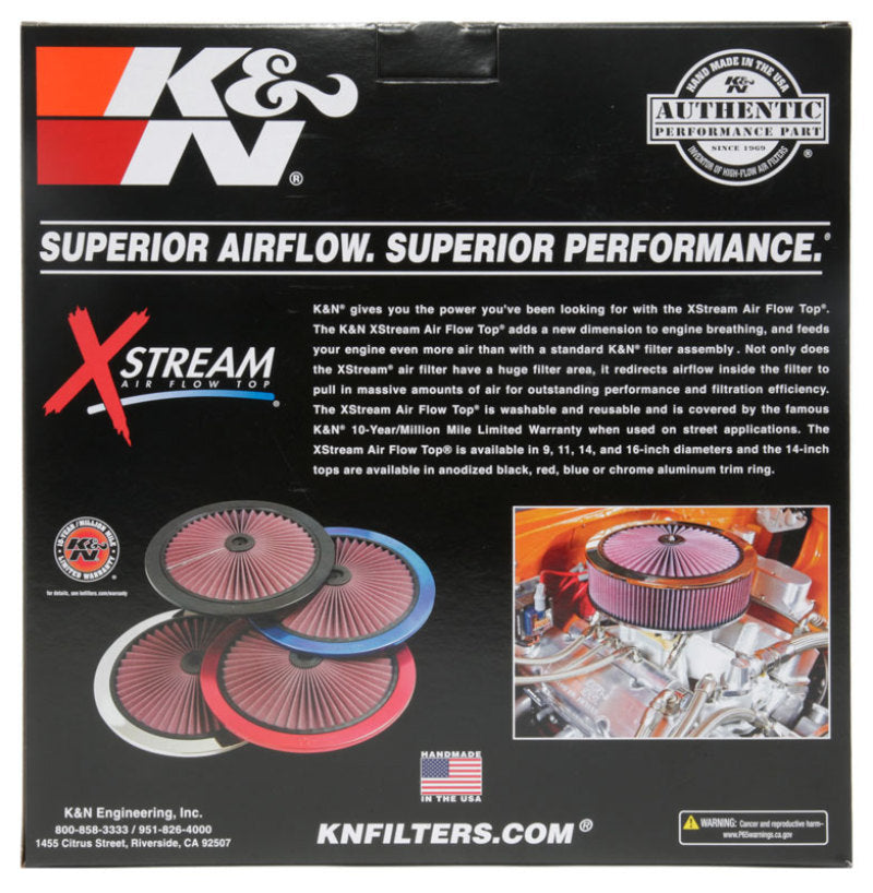 K&N X-Stream Top Round Lid 9 inch Outside Diameter