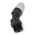 Russell Performance -10 AN Black Male SAE Port to -8 Hose 90 Degree (-10 Port 7/8in-14 Thread)