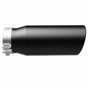 MagnaFlow Tip Stainless Black Coated Single Wall Round Single Outlet 5in Dia 4in Inlet 13in L