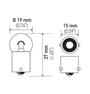 Hella Bulb 5637 24V 10W BA15s B6