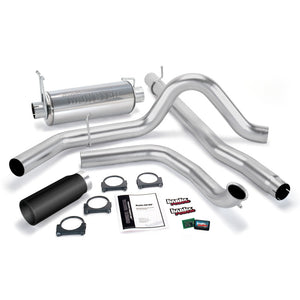 Banks Power 99 Ford 7.3L Truck w/Cat Conv Git-Kit - SS Single Exhaust w/ Black Tip