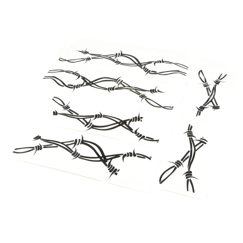 Rugged Ridge Side Decals Pair Barbed Wire 07-18 Jeep Wrangler