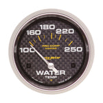 Autometer Marine Carbon Fiber 2-5/8in Electric Water Temperature Gauge 100-250 Deg F
