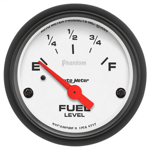 Autometer Phantom 2-1/16 inch Fuel Level Gauge