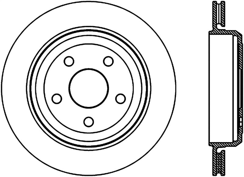 StopTech Slotted Sport Brake Rotor 11-17 Jeep Grand Cherokee (Excludes SRT8)