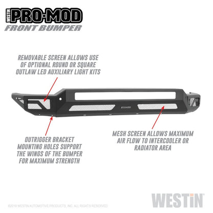 Westin 2020 Chevrolet Silverado 2500/3500 Pro-Mod Front Bumper - Textured Black