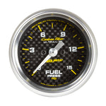 Autometer Carbon Fiber 52.4mm Full Sweep Electronic 0-15 PSI Fuel Pressure Gauge