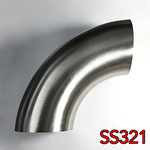 Stainless Bros 1.625in SS321 90 Degree Mandrel Bend Elbow 1.5D - 16GA/.065in Wall - No Leg