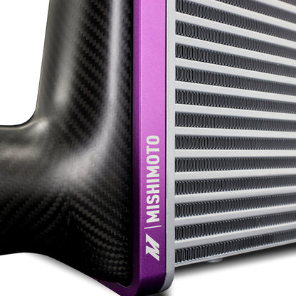 Mishimoto Universal Carbon Fiber Intercooler - Matte Tanks - 450mm Black Core - S-Flow - GR V-Band