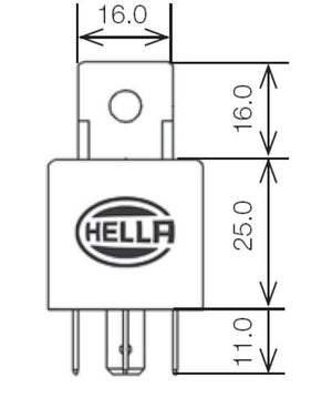 Hella Relay Mini Iso Alt 4 Pole 24V Spst Bkt