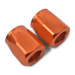 Russell Performance 2-Piece -6 AN Anodized Full Flow Swivel Hose End Sockets (Qty 2) - Orange