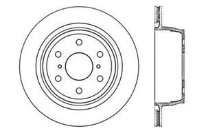 StopTech 07-10 GMC Sierra (w/ Rear Drum) / 07-09 GMC Yukon Rear Left Slotted & Drilled Rotor