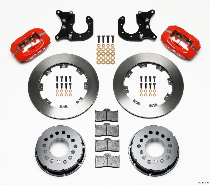 Wilwood Forged Dynalite P/S Rear Kit Red Ford 8.8 w/2.5in Offset-5 Lug