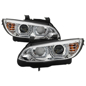 Spyder 08-10 BMW F92 3 Series Proj Headlight - High Beam H3 DRL LED - Chrome - PRO-YD-BMWE9208-DRL-C