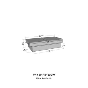 Westin/Brute Gull Wing Lid Full Size Step Side & Down Size Shallow Depth - Aluminum