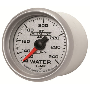 Autometer Ultra-Lite II 52mm 120-240 Deg F Mechanical Water Temp Gauge