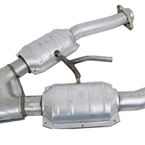 BBK 79-93 Mustang 5.0 Short Mid X Pipe w Catalytic Converters 2-1/2 For Automatic Long Tube Headers