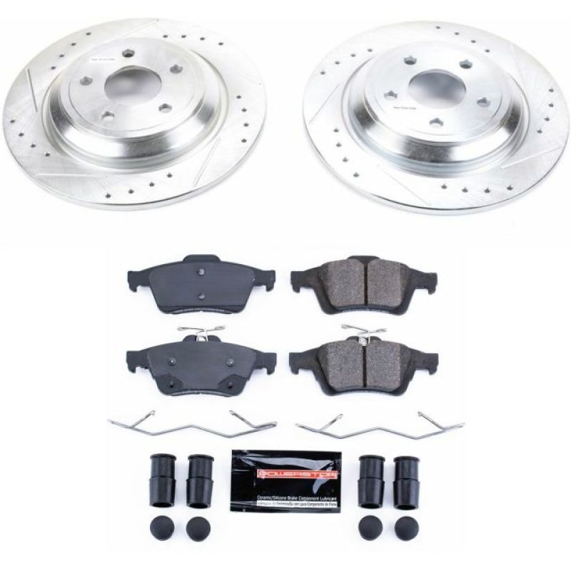 Power Stop 16-18 Ford Focus Rear Z23 Evolution Sport Brake Kit