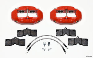 Wilwood D8-4 Front Caliper Kit Red Corvette C2 / C3 65-82