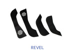 Revel GT Design Kick Panel Cover (White Stitch) 16-19 Tesla Model 3 - 4 Pieces