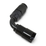 Russell Performance 5/16in SAE Quick Disc Female to -6 Hose Black 90 Degree Hose End