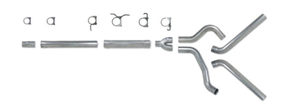 Diamond Eye KIT 4in Catback MFLR RPLCMENT PIPE DUAL AL: 94-97 FORD 7.3L F250/F350 PWRSTROKE