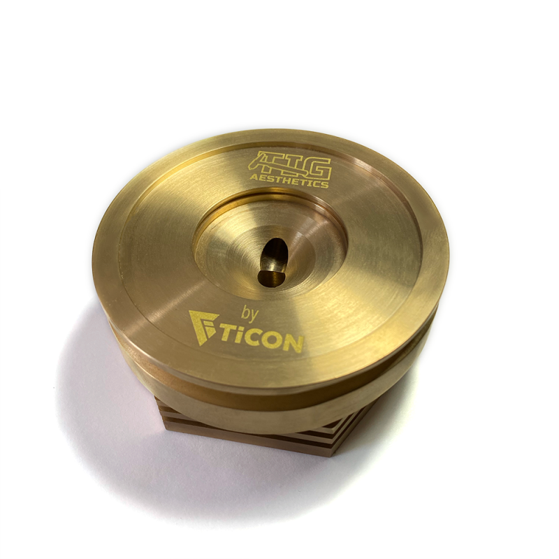 Ticon Industries Tig Aesthetics 3in Universal Vband Heat Sink w/ Purge - Tellurium Copper