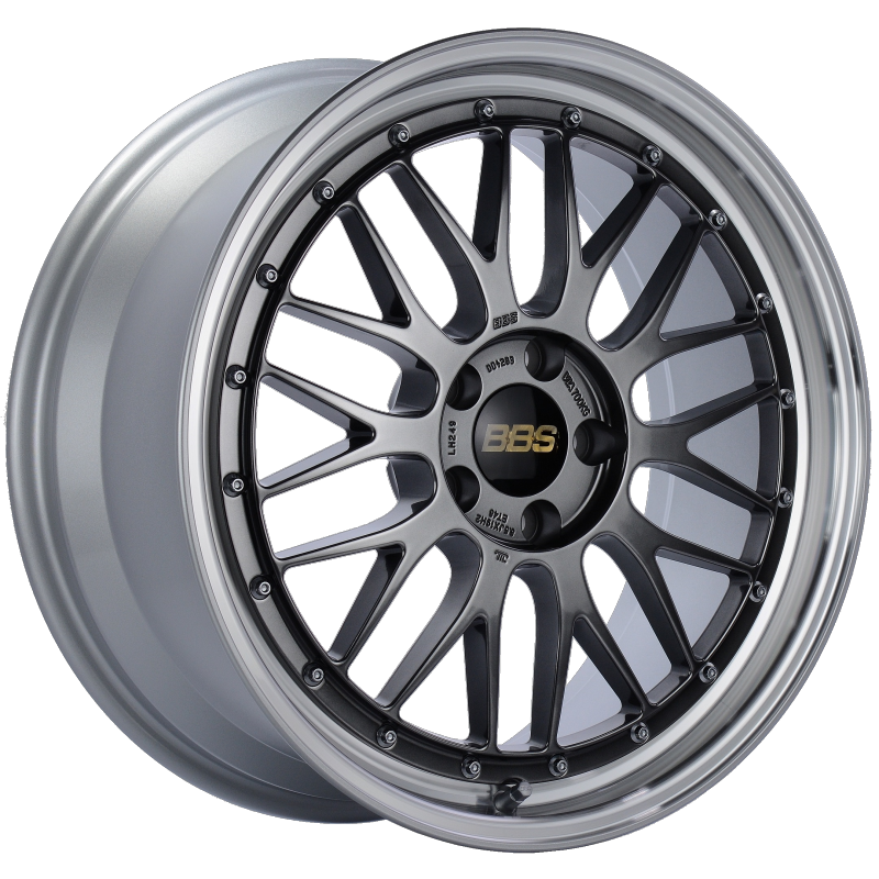 BBS LM 19x8.5 5x112 ET48 Diamond Black Center Diamond Cut Lip Wheel -82mm PFS/Clip Required