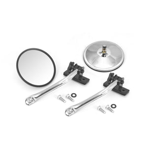 Rugged Ridge 97-18 Jeep Wrangler Stainless Steel Round Quick Release Mirror Relocation Kit