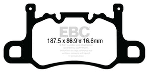 EBC 13-15 Porsche 911 (991) GT3 3.8L (Cast Iron Rotor Only) Bluestuff Rear Brake Pads