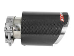 aFe MACH Force-Xp 409 SS Clamp-On Exhaust Tip 2.5in. Inlet / 4in. Outlet / 7in. L - Carbon