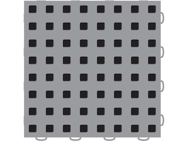 WeatherTech TechFloor - 12in X 12in Tiles - Grey/Black **Order in Qtys of 10