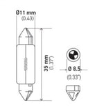 Hella Bulb 6461 12V 10W SV8.5-8