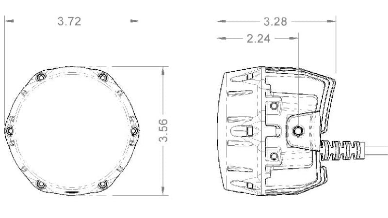 ARB Nacho 4in Offroad / SAE Combo White LED Light