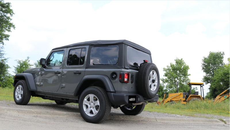 Corsa 2018-2025 Jeep Wrangler JL 2.5in Dual Rear Turn Down Exit Sport Axle-Back Exhaust