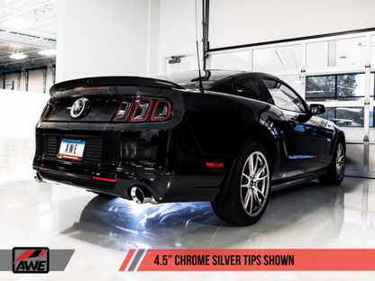 AWE Tuning S197 Mustang GT Axle-Back Exhaust - Touring Edition (Chrome Silver Tips)