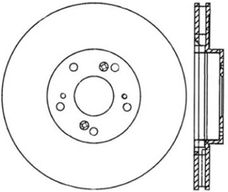 StopTech Power Slot Slotted 06-08 Honda Civic Si CRYO Front Right Rotor