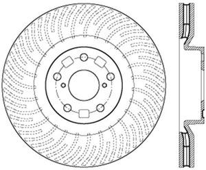 StopTech 12-15 Lexus IS350 Cross Drilled Right Front Rotor