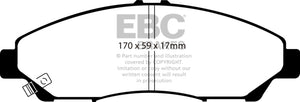 EBC 07-13 Acura MDX 3.7 Ultimax2 Front Brake Pads
