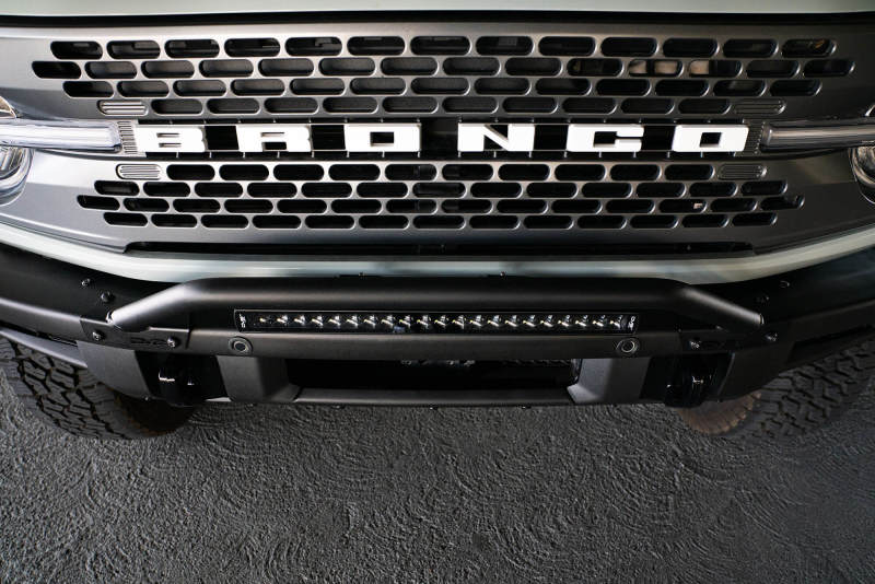 DV8 Offroad 2021-2022 Ford Bronco (Not For Factory Plastic Bumper) Factory Bumper Bull Bar - Black