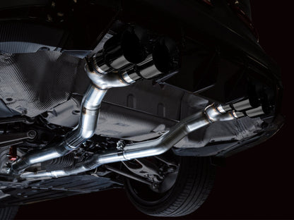 AWE Tuning Track Edition Cat-Back Exhaust for BMW G8X M3/M4 - Diamond Black Tips