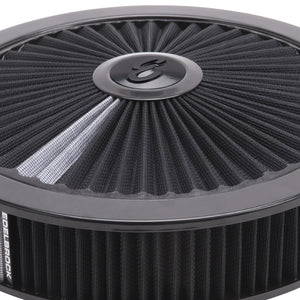 Edelbrock Air Cleaner Pro-Flo High-Flow Series Round Filtered Top 14In Dia X 3 125In Dropped Base