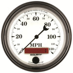 AutoMeter Gauge Speedometer 3-3/8in. 120MPH Elec. Prog. W/ Lcd Odo Old Tyme Wht II