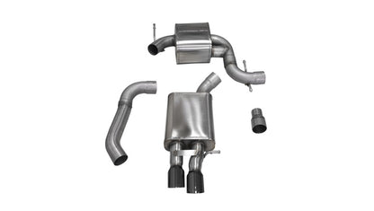 Corsa 06-10 Volkswagen GLI Mk5 Black Touring 3.0in Cat-Back Single Rear Exitn Black Pro-Series