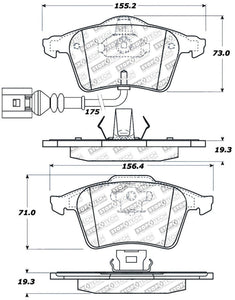 StopTech Street Touring 08-09 VW Golf R/Golf R32 / Front Brake Pads