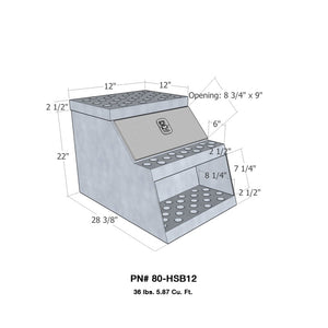 Westin/Brute HD Step Box 12in HD Step Box 12in - Aluminum