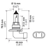 Hella Optilux HB4 9006 12V/55W XY Xenon Yellow Bulb