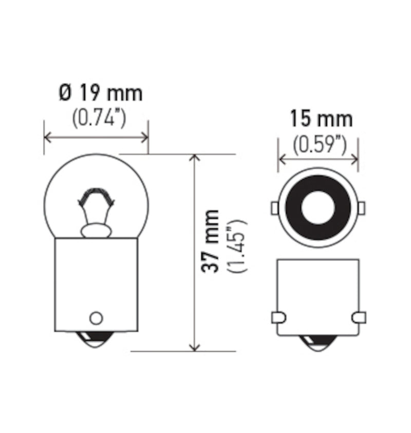 Hella Bulb 5008 12V 10W BA15s B6